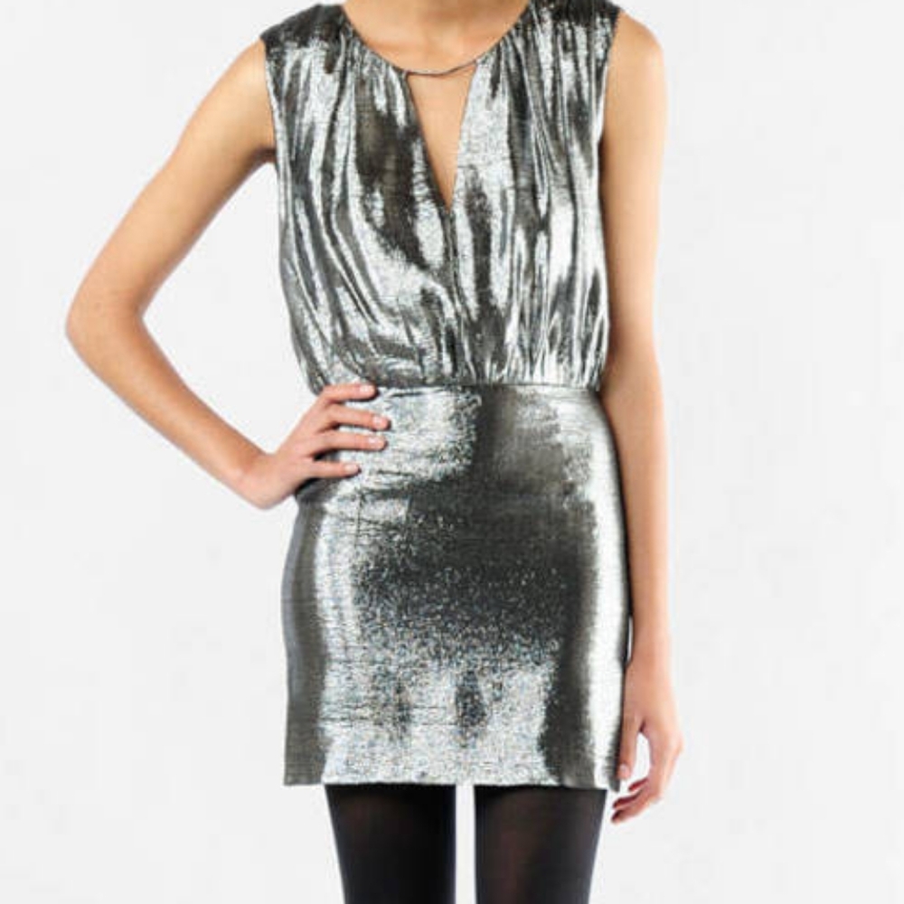 Opening Ceremony silver open back dress